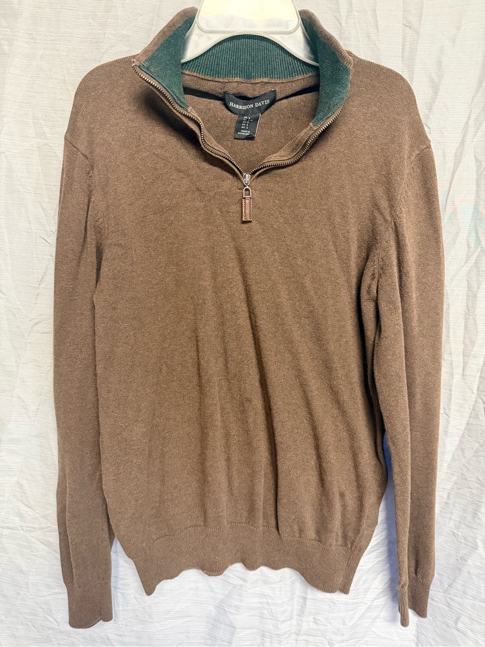 Men’s Brown Half-Zip Shirt Jacket